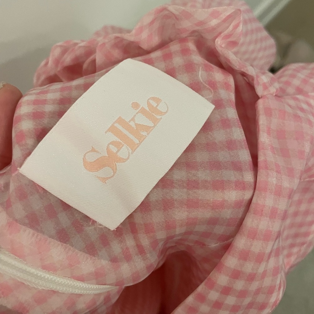 Selkie Pink Gingham Dress - Picture 7 of 9